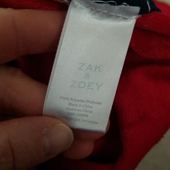 Zak & Zoey Airplane Fleece Baby Blanket Lovey Red White Blue Gray SOFT - Picture 3 of 5